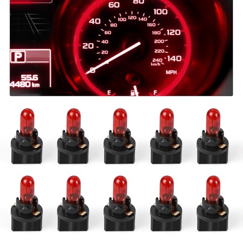 10 piezas bombilla halógena T5 para auto 12V miniatura 1