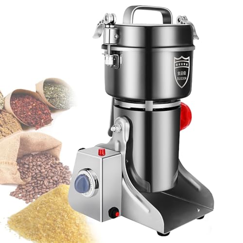 Molinillo de Granos eléctrico de Acero Inoxidable, pulverizador, máquina de molienda Comercial para Cereales, Hierbas, Especias, Pimienta y café, 2500 g