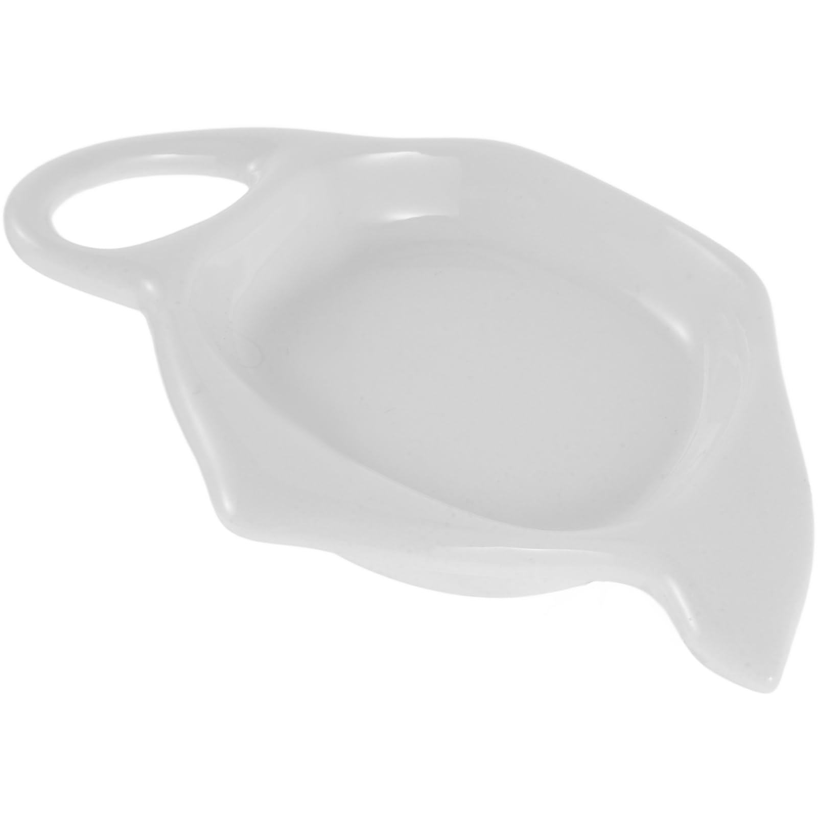 FUNOMOCYA Teapot Shaped Ceramic Tea Bag Holder Elegant Desktop Tea Bag Coaster for Afternoon Tea Porcelain Tea Bag Tray for Household Use