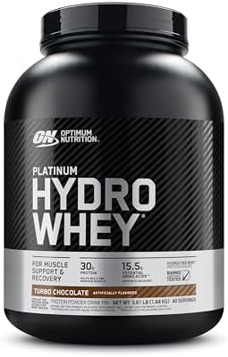 Optimum Nutrition Platinum Hydrowhey Protein Powder, Turbo Chocolate, 4 LB
