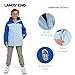 Lands' End Boys' Squall Waterproof Fleece Lined Insulated Jacket, Sky Blue, Medium