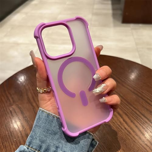 Coque de protection magnétique violette pour iPhone 14 de haute qualité