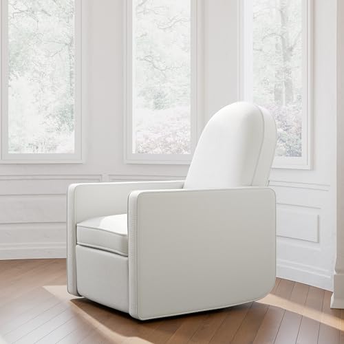 Image of Graco Olivia Nursery Power Recliner Swivel Glider, Ivory Basketweave