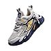 BTKSDAS Kids Shoes Fashion Non Slip Boys Tennis Running Gym Golf Athletic Girls Sneakers for Boys Grey/Blue 4.5 Big Kid,(1 Pair)