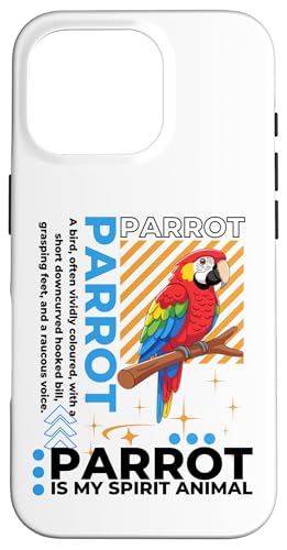 Parrot Is My Spirit �A�j�}�� �J���C�C���� �ʔ��� �I�E�� �X�}�z�P�[�X iPhone 16 Pro �p
