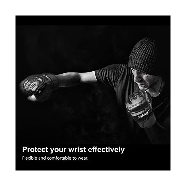 Xinluying Punch Bag Boxing Martial Arts MMA Sparring Grappling Muay Thai Taekwondo Training PU Leather Wrist Wraps Gloves