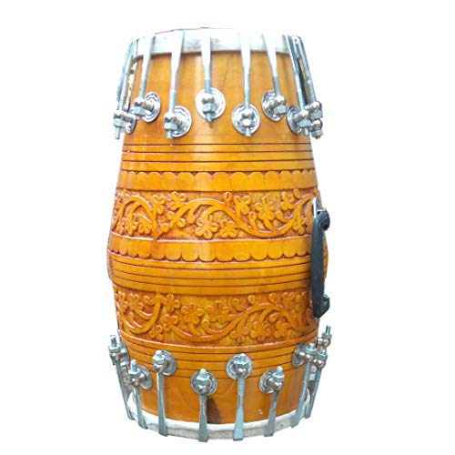 Muisic Instruments Price History of Handmade Wood Professional KARBIN DHOLAK Indian ...