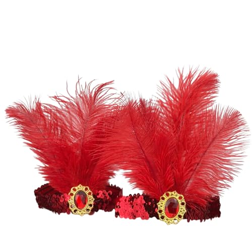 Fenisonavy 1920s Feather Headpiece - image 3
