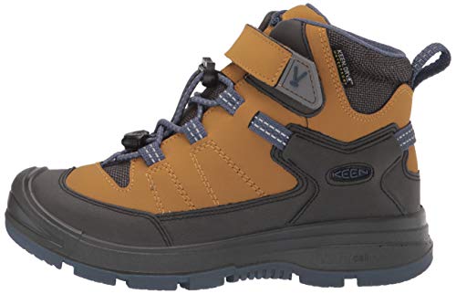 KEEN Redwood MID WP-C Hiking Boot, Harvest Gold/Vintage Indigo, 31 EU