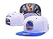 Unisex Adjustable Fashion Leisure Baseball Hat Golden State Warriors Snapback Dual Colour Cap-White Print
