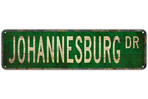Johannesburg DR Vintage Retro Tin Signs Art Plaque Aluminum Sign for Bedroom Kitchen Garden Wall Bar Club Coffee Hanging Home Decor 16