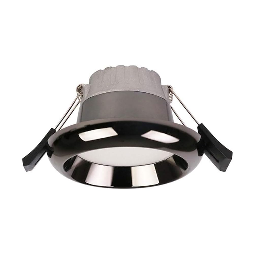 JKJZSALJ 3.5In/4.3In. Ultra Thin Recessed Anti-Glare Led Ceiling - 3 Cct 3000K/4000K/6000K,Dimmable,Round Black Trim,90 Cri,Simple Retrofit Installation Led Recessed,size_name-7W