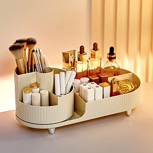 Boîte de rangement maquillage compacte et multifonction à compartiments ouverts