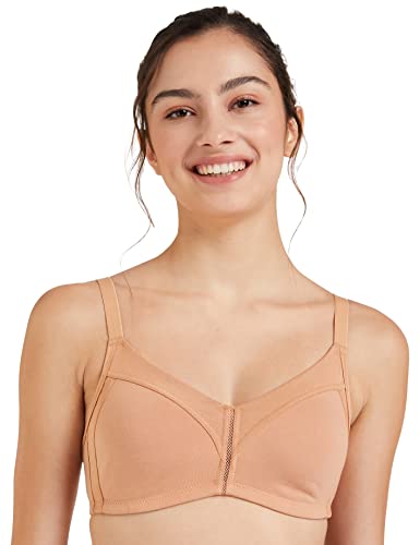 Image of Amazon Brand - Symbol Women's Cotton Modern Minimizer Bra (SYMMINBRAPO1 Skin 1 40 C)