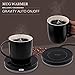BESTINNKITS Smart Coffee Cup Warmer Set, Auto On/Off Gravity-induction Mug Office Desk Use, Candle Wax Cup Warmer Heating Plate (Up To 131F/55C), 14oz