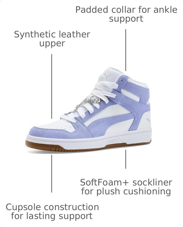 Image of Puma Womens Rebound Layup Luster Mid Shoes