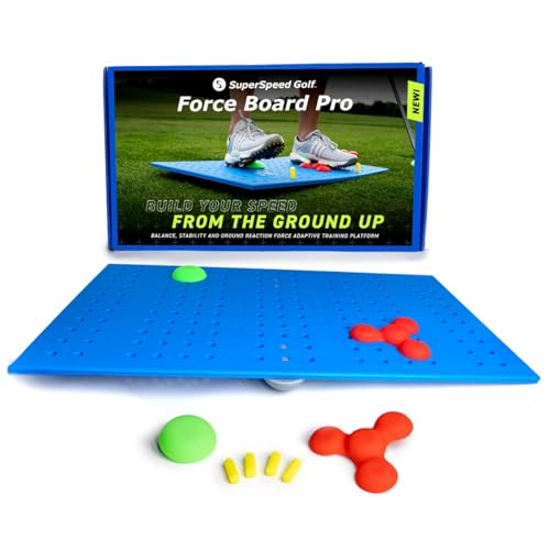 SuperSpeed Golf | Force Board Pro Pressure Board | Improve Weight Shift, Stability, Ground Reaction Forces | Used by Padraig Harrington | Includes App Training Protocols