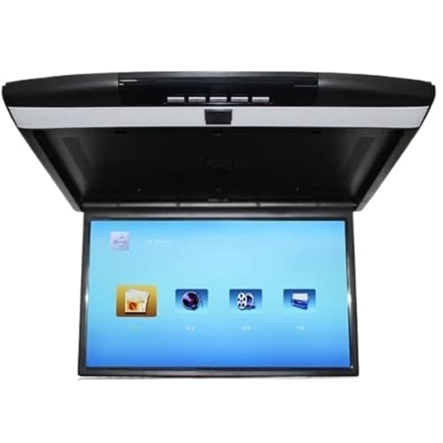 ZenHailure 17.3in Car Overhead Monitor IPS Flip Down Monitor 1080p Montaggio a Soffitto Bluetooth TV WiFi HDMI USB SD FM Lettore Altoparlante Mp5 per Android 8.1 Black