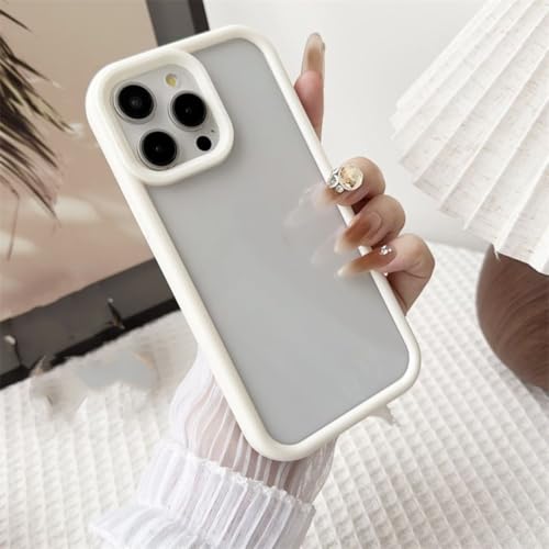 Coque antichoc silicone iPhone 13 Pro anti jaunissement transparente blanc antique