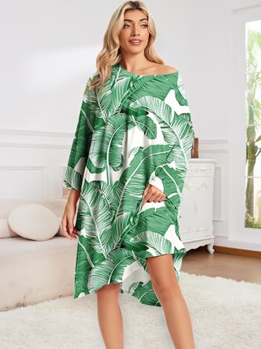 Image of CRIPOM Plus Size Moo Moos for Women Oversized Sleep Shirts for Women Oversized Nightgown with Pocket Fit S-5XL