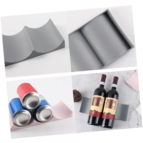 Soporte apilable de plástico para botellas de vino azul miniatura 3