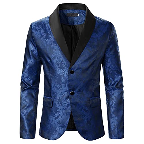Blazer bleu pour homme idéal pour un costume de fête de mariage élégant en taille XL