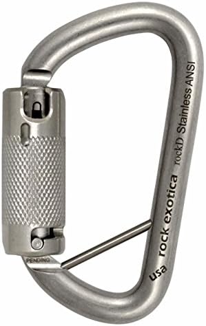 Rock ExoticarockD ANSI LPA w/Lanyard Pin Stainless Steel Carabiner NFPA/ANSI