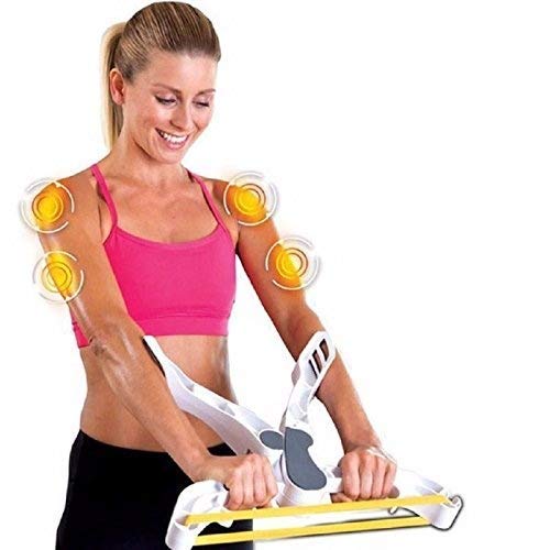 RRDIYZ Men's and Women's ABS-Plastic Arm Workout Machine, Arm Upper Exerciser Force Fitness Equipment with 3 Level Resistance Training Bands (Multi)