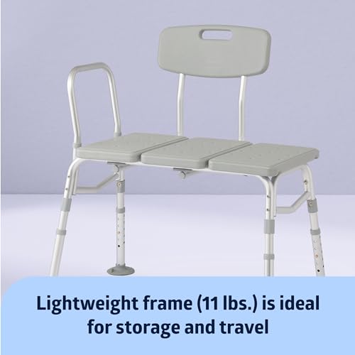 image for Guardian Medline Transfer Bench for Bathtubs and Showers, Adjustable S