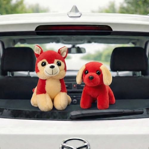 Image of Tabitha Stuffed Toys-Ultra Soft Plush Toy for Kids | Birthday Gifts for Kids and Girls | (Combo of 2 Toys 25 Cm Red Cat & 25 Cm Red Dog)