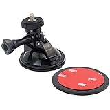 EXSHOW Mini Suction Cup Mount with 3M Adhesive Pad,Car Dashboard Camera Holder for GoPro Hero 7 6 4 5 3+ 3 2 1 and Cameras