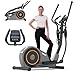 YAMO YE40 Elliptical Cross Trainer, Elliptical Trainer with Hyper-Quiet Magnetic Driving System, Elliptical Exercise Machine for Home, 8 Resistance Levels, Pulse Sensor, LCD Monitor, Device Holder