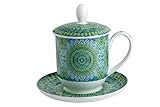 interessantes Mandala-Dekor Kräuterteetasse \