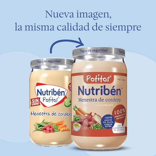 Miniatura 2 de Nutribén Potitos De Menestra De Cordero, Desde Los 6 Meses, Pack 6 X 235gr