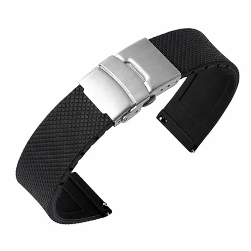 20mm Silicone Quick-Release Sport Watch Band