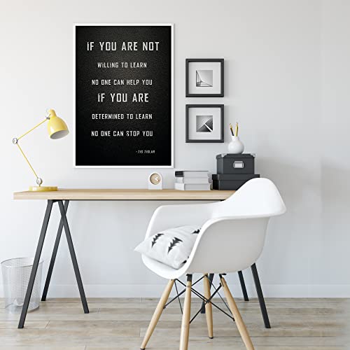 Huixiong Culturenik Hilary Hinton Ziglar Determined To Learn Social Worker Office Decor Celebrity Quote Classroom Print Inspirational Wall Decor thumb #3