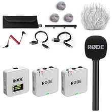 Digital 2-channel wireless microphone system: two transmission modules - one reception module Ideal for videographers / interviews / podcasts / presentations / streaming Range up to 260 m / fee and registration-free 2.4 GHz band Connection option for...