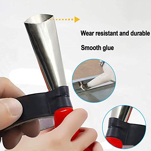 XNJIHWA 14 Pcs Dichtungsdüsen Applikator Edelstah Dichtungsdüse Abdichten Düsen Reusable mit Silikon Fugenglätter Klebeband für Küche,Raum,Badezimmer,Boden,Ecke,Fenster