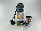 Pet Genie Waste Management Kit - Includes Tall Waste Scoop & Portable Clamshell Scoop with Bag Dispenser for Effortless Pet Waste Cleanup|Double Bagging Options | Efficient Pet Waste Disposal System.