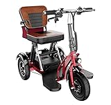 ✔ Frenos y alta calidad: los frenos de disco delanteros y traseros del scooter de 3 ruedas protegen completamente su seguridad a través de una cómoda absorción de impactos de alta calidad. Luz LED frontal para conducción nocturna.