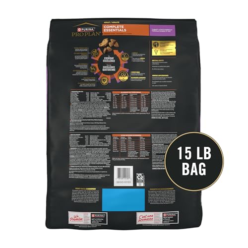 Image of Purina Pro Plan Complete Essentials Shredded Blend Turkey and Rice Dog Food Dry Formula with Probiotics for Dogs - 15 lb. Bag