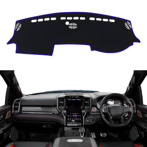 XVWTJZIA Fit for Dodge Ram 1500 2500 3500 2019 2020 2021 2022 2023 2024 2025 Dashboard Protector Cover pad LHD RHD Custom with Anti Slip sunshield Function Interior Decorative Accessories