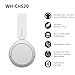 Sony WH-CH520 Kabellose Bluetooth-Kopfhörer - bis zu 50 Stunden Akkulaufzeit mit Schnellladefunktion, On-Ear-Modell - Weiß