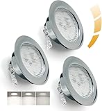 Sweier LED Foco Empotrable 230V Downlight Regulable, Juego de 3