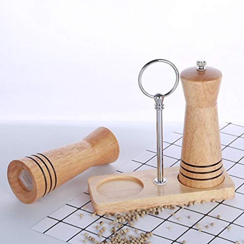 Conjunto de moedores de sal e pimenta Hemoton moedor de madeira e pimenta moedor manual ferramenta d
