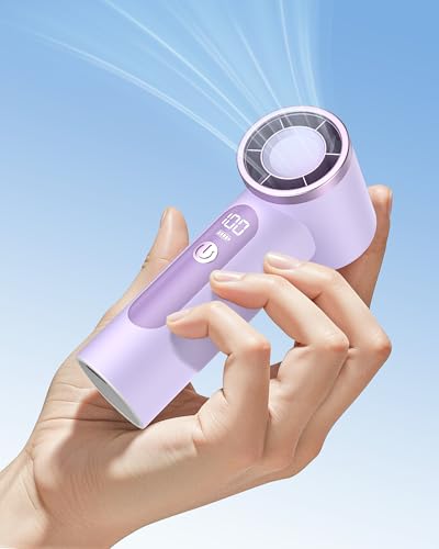 AGEYOU Portable Handheld Fan,4000mAh Rechargeable Turbo Personal Mini Fan,Pocket Design for Travel,Concerts,Sports Games,Camping,Hiking,Best Gifts for Women in Summer
