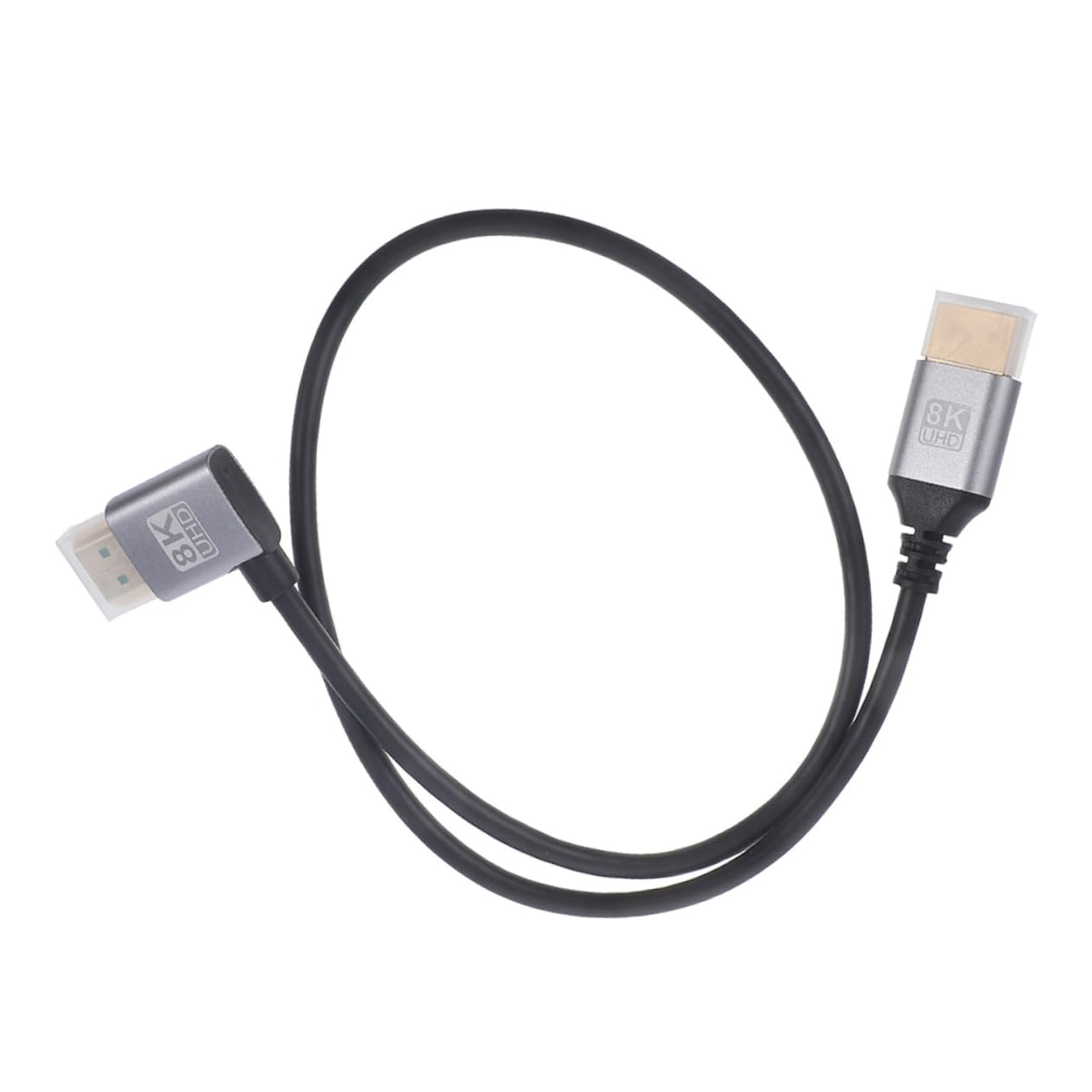 OFFSCH 8k Right Angle Video Cable Male to Male Adapter for Tv Monitor Short Video Cord