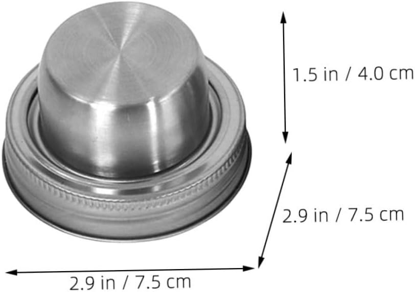 CHILDWEET 10pcs Stainless Steel Shaker Lids for Jars Versatile Cocktail Shaker and Spice Dispenser Lids for Home Bar Picnics and Seasoning Storage