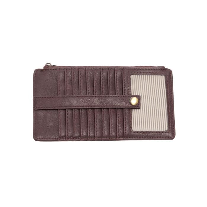 Joy Susan Women's Fashion Accessory New Kara Mini Wallet - Dark Plum