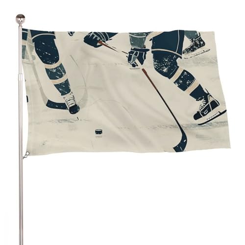 Drapeau de jardin hockey sur glace grand format pour décoration extérieure de cour